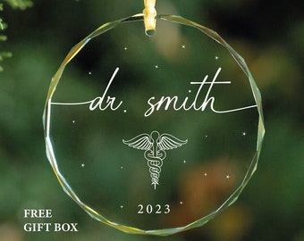 Personalized Doctor Graduation Ornament, New Doctor Gift, Medical School Keepsake
