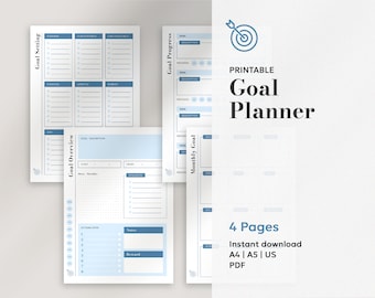 SMART-Zielplaner zum Ausdrucken, Jahresvisionstafel (Digitaler Download)