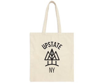 Cotton Canvas Shopping Tote Bag, Upstate New York, NY Bag, Eco Friendly