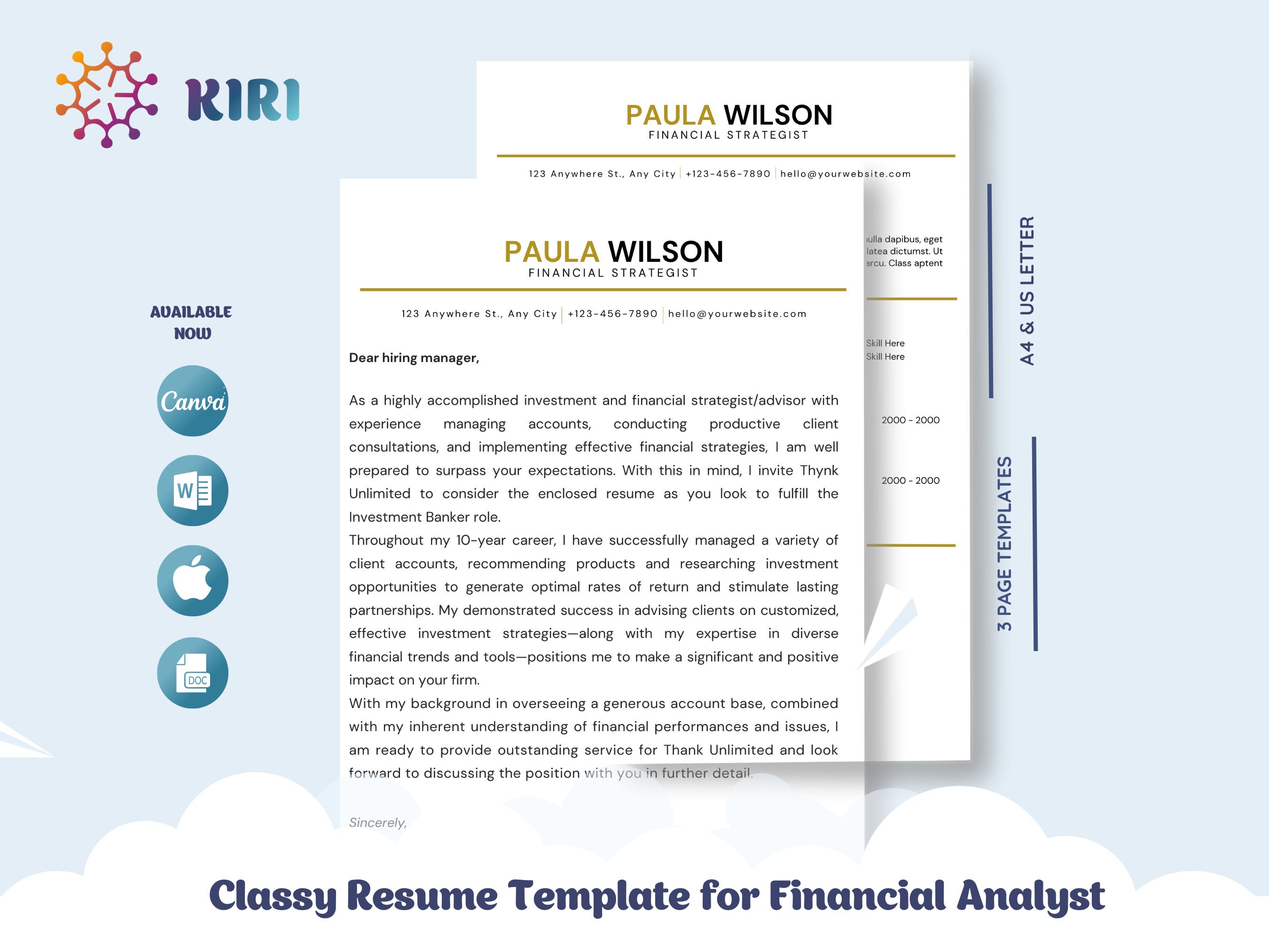 Financial Analyst Cv - Etsy Singapore