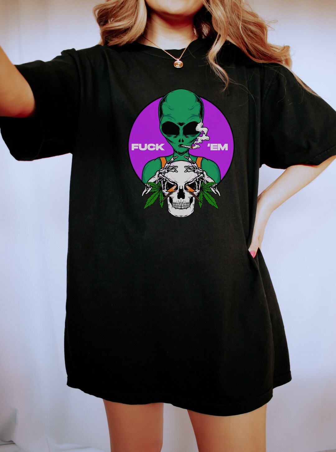 Comfort Colors Alien Trip & Chill Fvck Em' T-shirt, Festival Outfit ...
