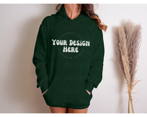 Forest Green Gildan 18500 Hooded Sweatshirt MOCKUP Green Hoodie Mock up Sweat Shirt Mock Ups Etsy Canada