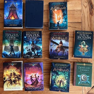 Lot of 11 books by Rick Riordan Percy Jackson, Magnus Chase, The trails of Apollo, Cursed Carnaval