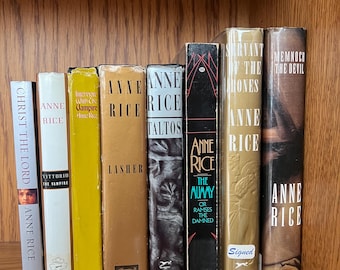 Lot of books by Anne Rice: Mummy, Christ the Lord, Vittorio Vampire, Lasher, Memnoch, Interview with vampire, Taltos