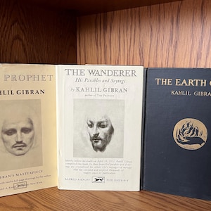 Lot of 4 books by Gibran Kahlil The Prophet (1988), The Wanderer (1974), The Earth God (1931)