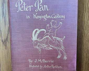 Peter Pan in Kensington Gardens door J.M. Barrie geïllustreerd Rackham A. 1e editie Londen 1906