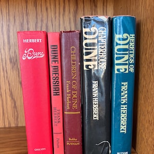 Set of 5 books of DUNE by Frank Herbert BCE / 1st editions