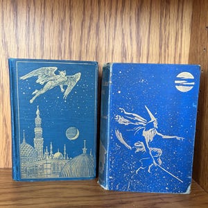 Lot of 2 books by Andrew Lang Blue fairy book, Arabian nights 1914