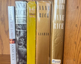 Lot of books by Anne Rice: Christ the Lord, Vittorio Vampire, Lasher, Interview with vampire, Taltos