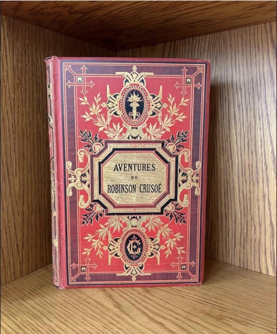 No.165 希少 アンティーク洋書 古書　ヒース ロビンソン ロビンソンクルーソー 英語 ダニエル・ド・フォー著 ロビンソン