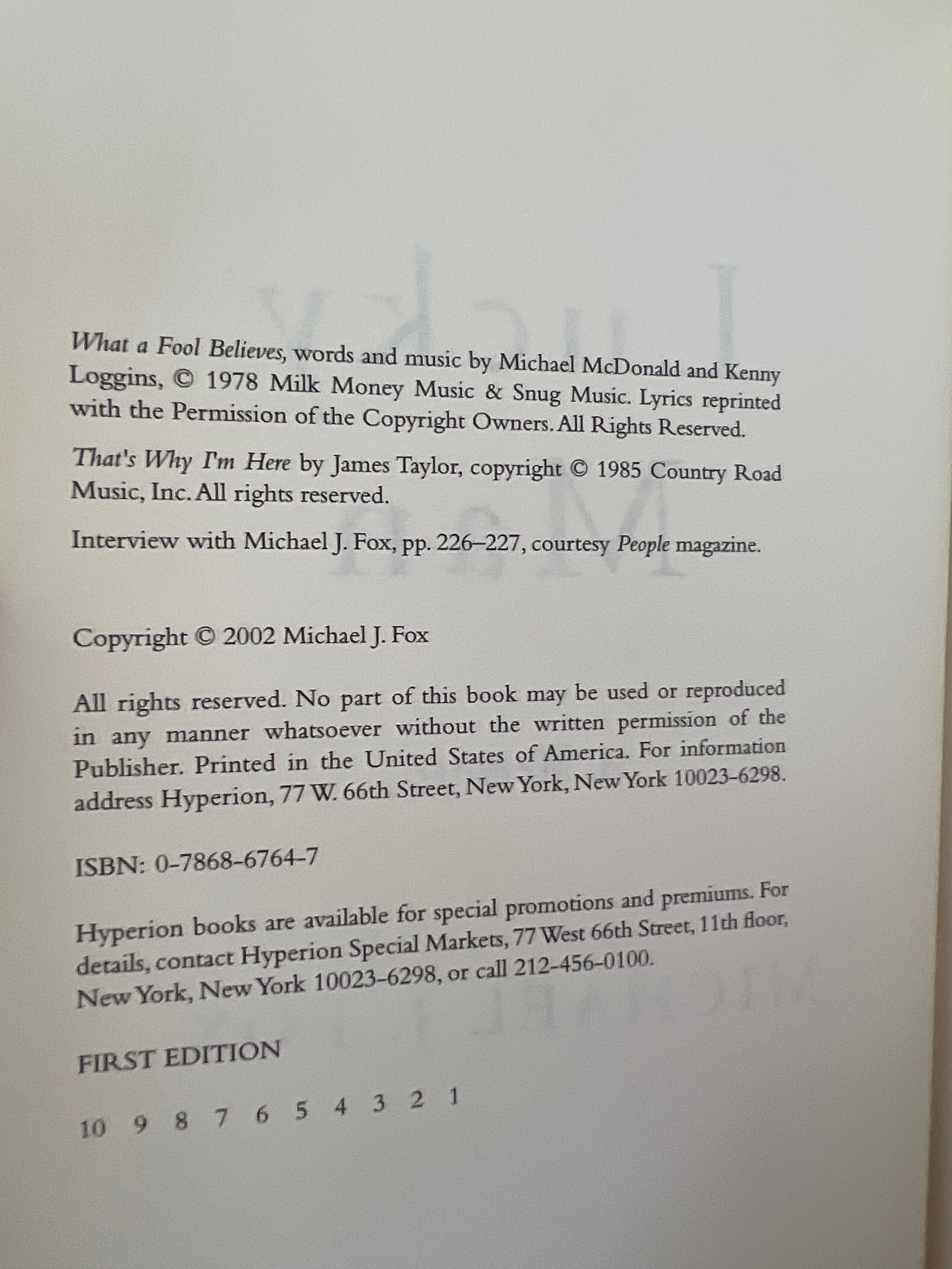 ラッキーマン。マイケル・J・フォックスの回想録 初版 - Etsy 日本, image size:2250x3000