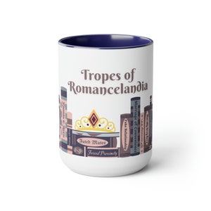 Tropes of Romancelandia Coffee Mug, Book Lover Romance Gift, Booktok Reader Mug