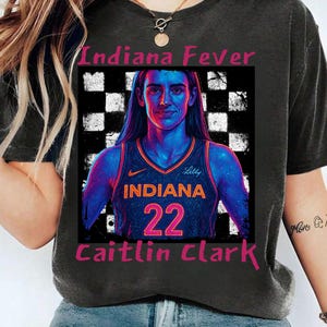 Caitlin Clark Indiana Fever PNG, Neon WNBA Shirt Design, Basketball Sublimation PNG, Fever Basketball Png, Indiana Sports Gift, Trendy Png