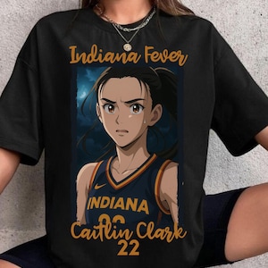 Caitlin Clark Indiana Fever PNG, Anime Basketball Girl PNG, Retro WNBA Shirt Design, Women&#39;s Basketball Sublimation, Digital Download Png
