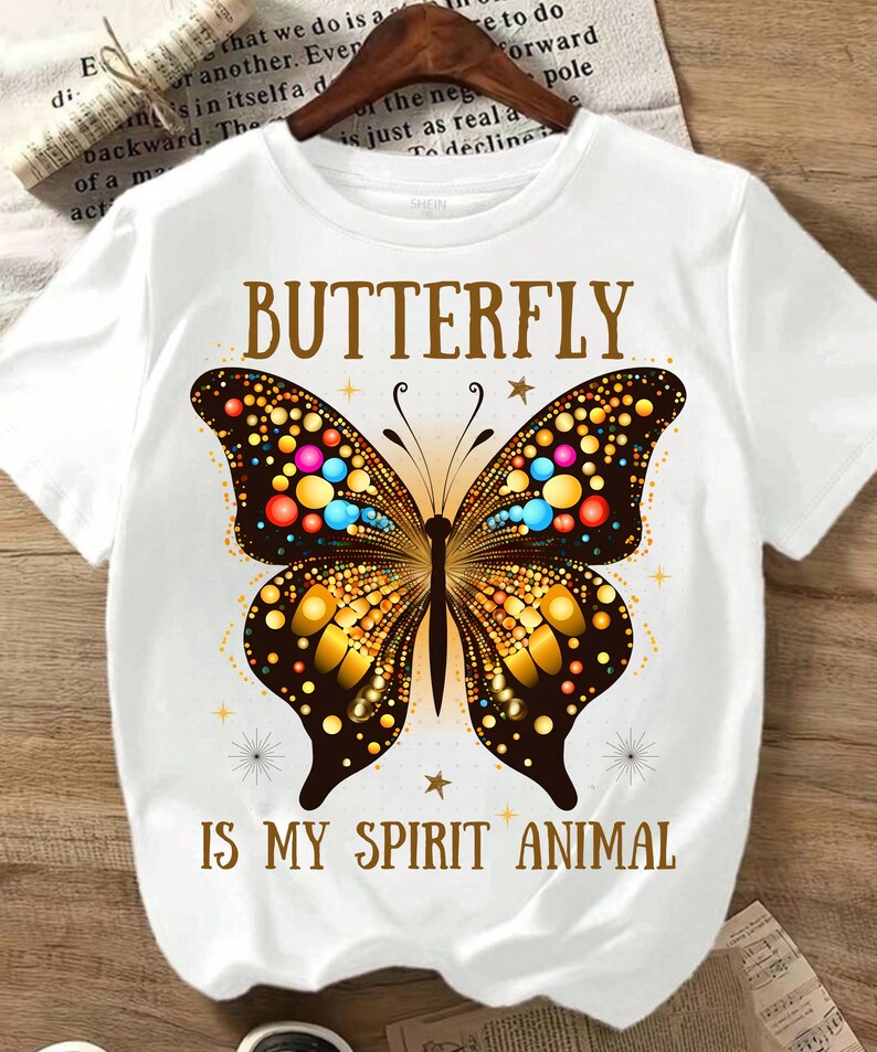 Butterfly is My Spirit Animal PNG, Glitter Butterfly PNG, Boho Quote ...