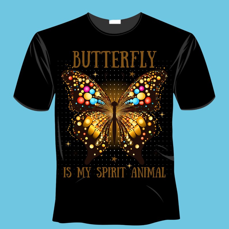 Butterfly is My Spirit Animal PNG, Glitter Butterfly PNG, Boho Quote ...