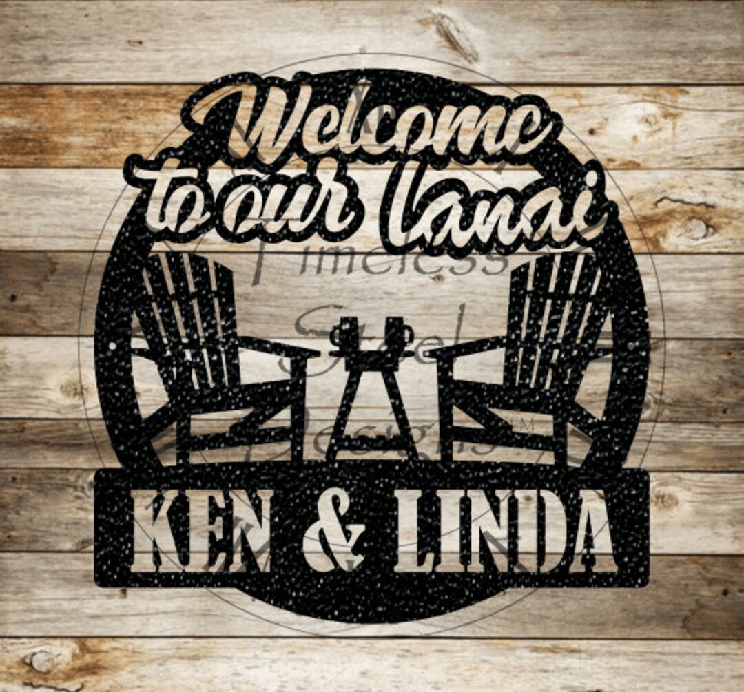 Welcome to Our Lanai/welcome Sign/custom Metal Art/metal Wall Art