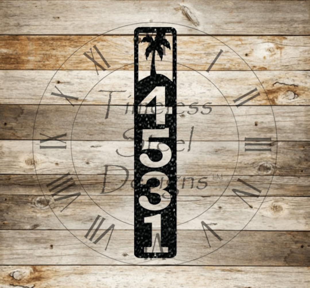 Vertical Palm Tree Address Sign/vertical Address Plaque/custom Palm