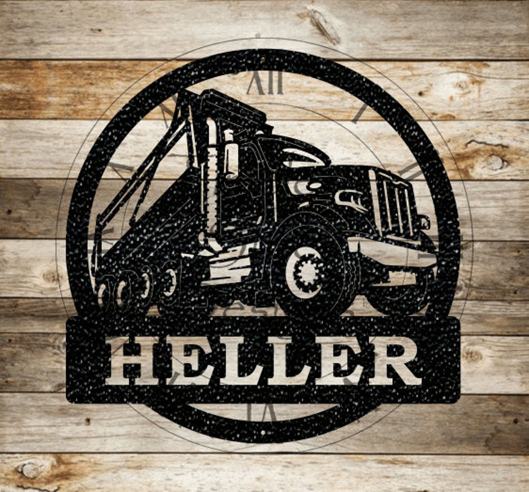 Dump Truck Monogram/custom Dump Truck Sign/ Custom Metal Art/metal Wall
