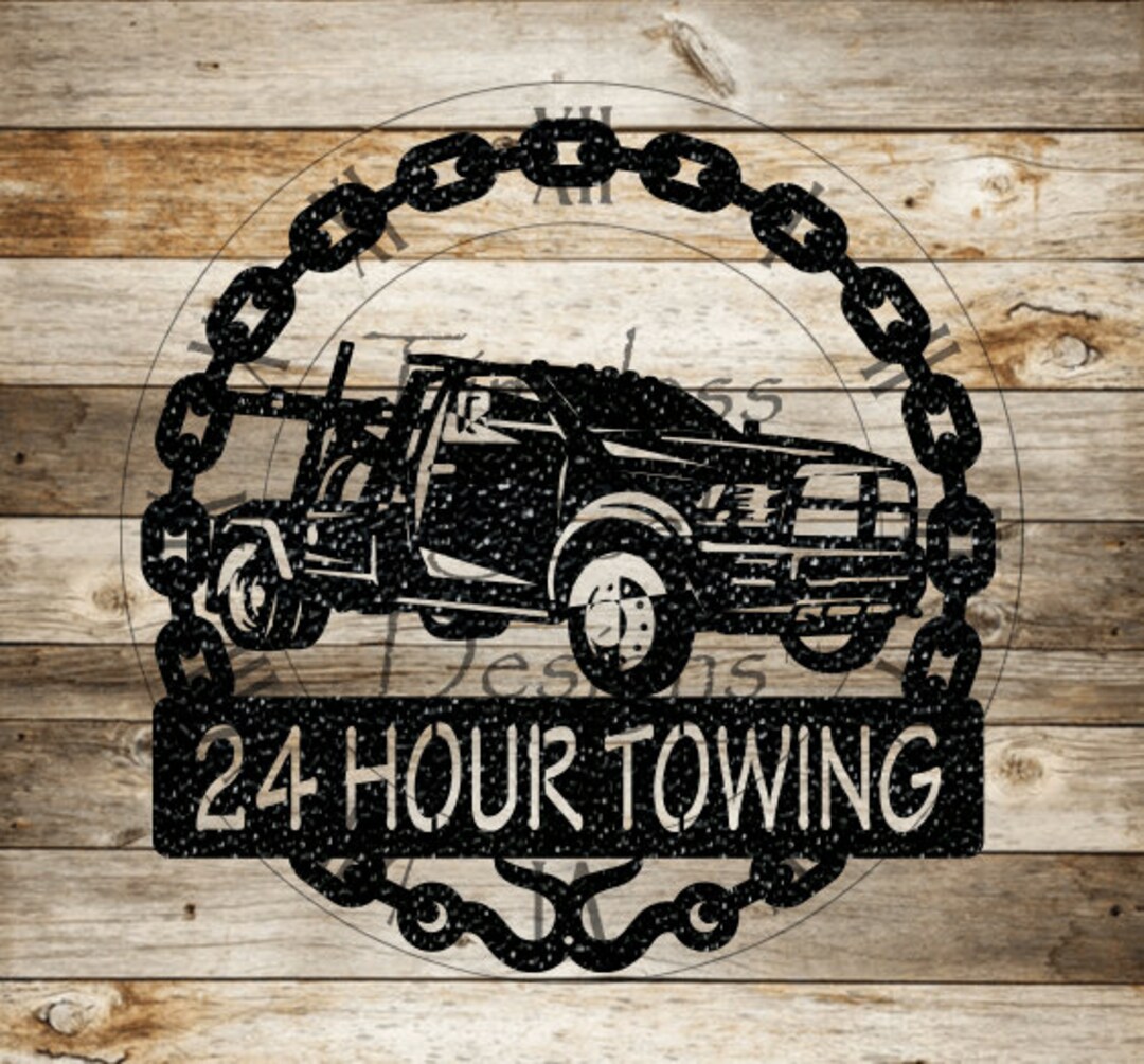 Round Tow Truck/metal Tow Truck Sign/custom Metal Tow Truck/custom