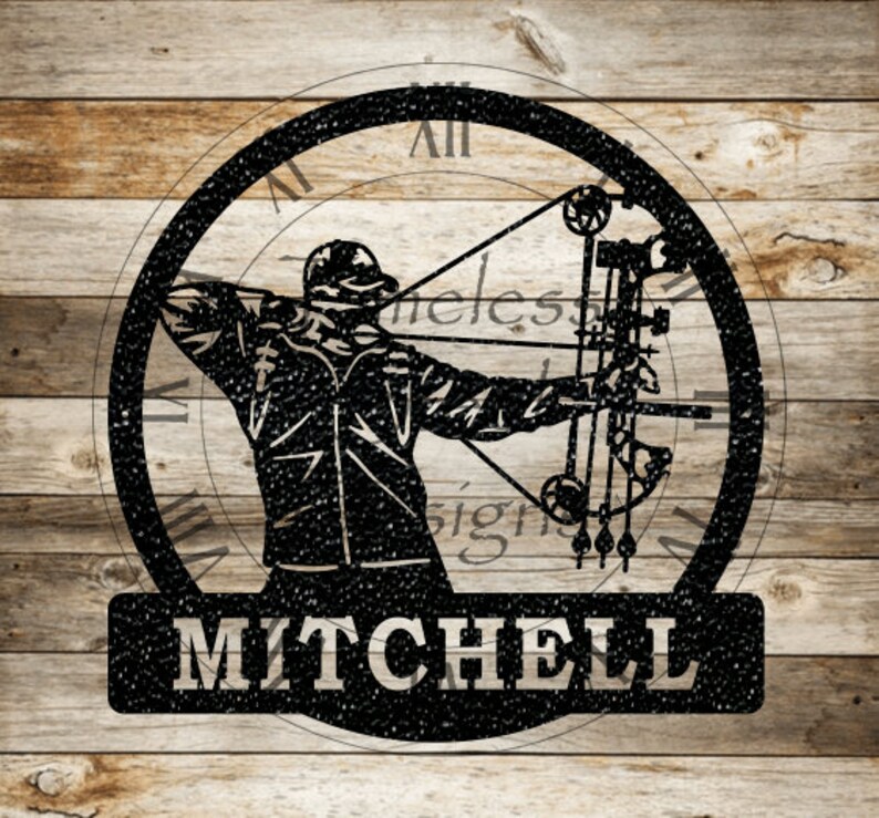 Bow Hunter Monogram/archery Monogram/bow and Arrow/custom Etsy