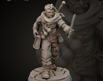Thief Rogue Assassin Bandit Warrior 3d Print and Painting DnD Pathfinder Fantasy RPG NPC