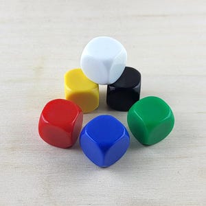Blank Dry Erase 16mm Dice  - Smooth, Unmarked, Dry Erase and Permanent Marker Friendly Customizable D6 for Games and Education