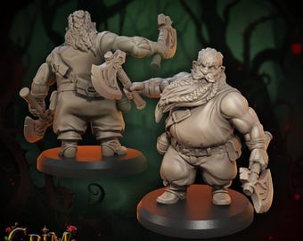 Turik Darkpaw Miniature – Dwarf Warrior for Dungeons and Dragons, Pathfinder, and Fantasy Tabletop RPG Adventures