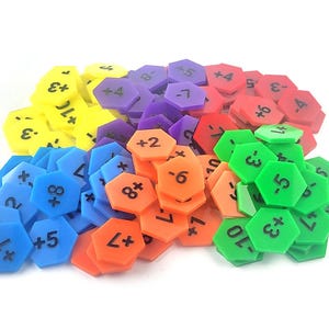 Tokens de estatísticas de RPG em acrílico | Marcadores numéricos de bônus e debuff | Modificadores de jogos de tabuleiro e de guerra | Acessórios DnD | Ferramentas de jogos de mesa