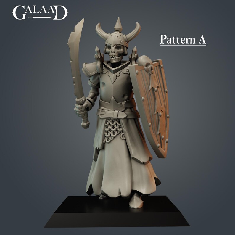 Undead Skeleton Warrior Fighter 3d Print and Painting Dnd Pathfinder ...