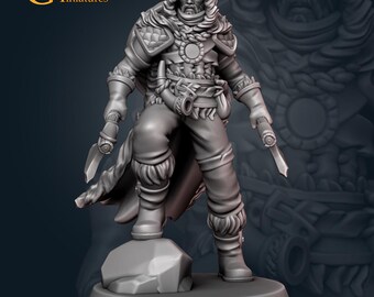 Northern Warrior Ranger 3d Print and Painting DnD Pathfinder Fantasy RPG NPC