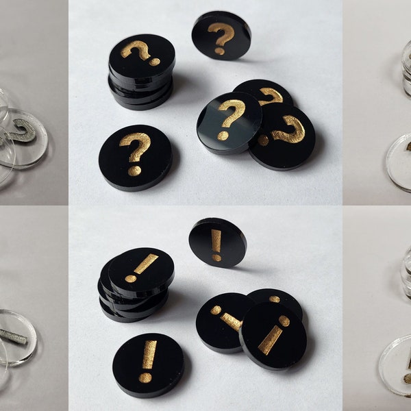 10 PCS Quest Markers, Exclamation mark !, Question mark ?