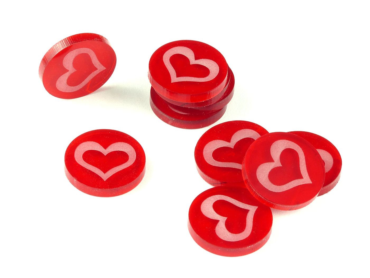10 PCS Heart Health Tokens Resource Token Monster Token for RPG Board Game War Game