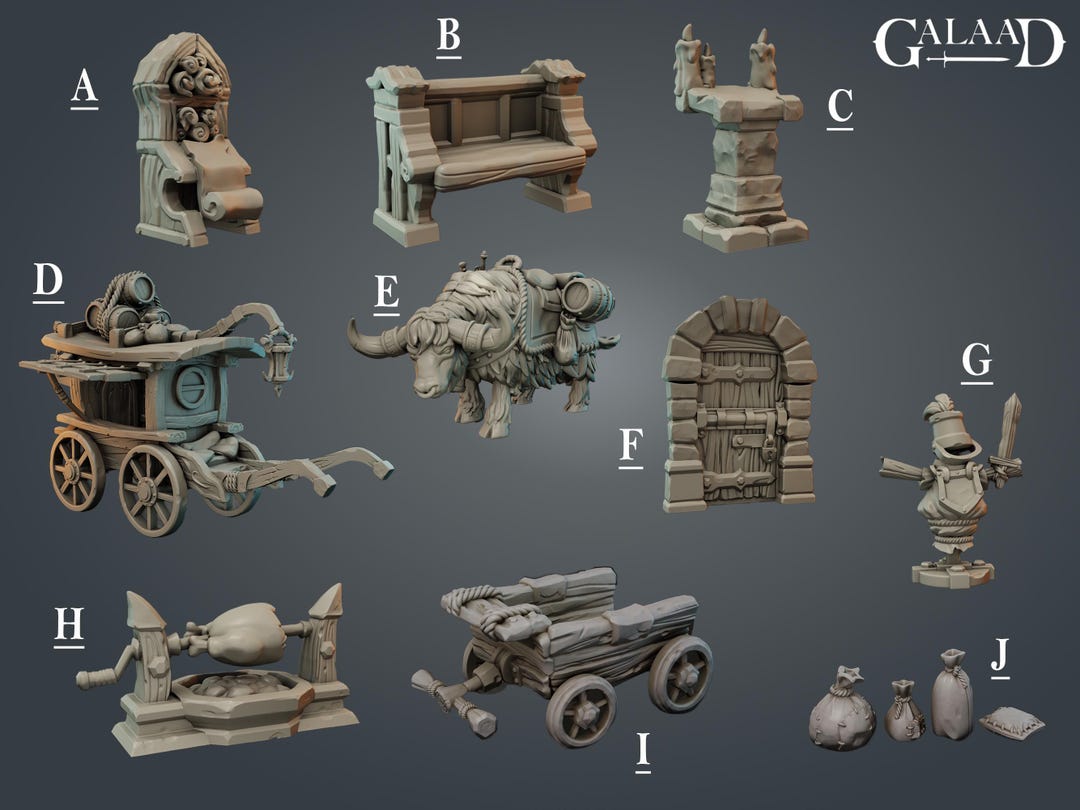 3D Printed RPG Props, Miniatures and Scenery, Fantasy D&D Pathfinder - Etsy