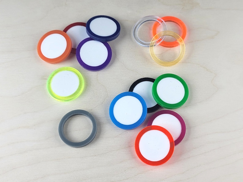 Two Coloured Tokens Math 10 PCS Dry Erase Two-color Detachable 25.4 Mm 1 in Tokens Monster ...