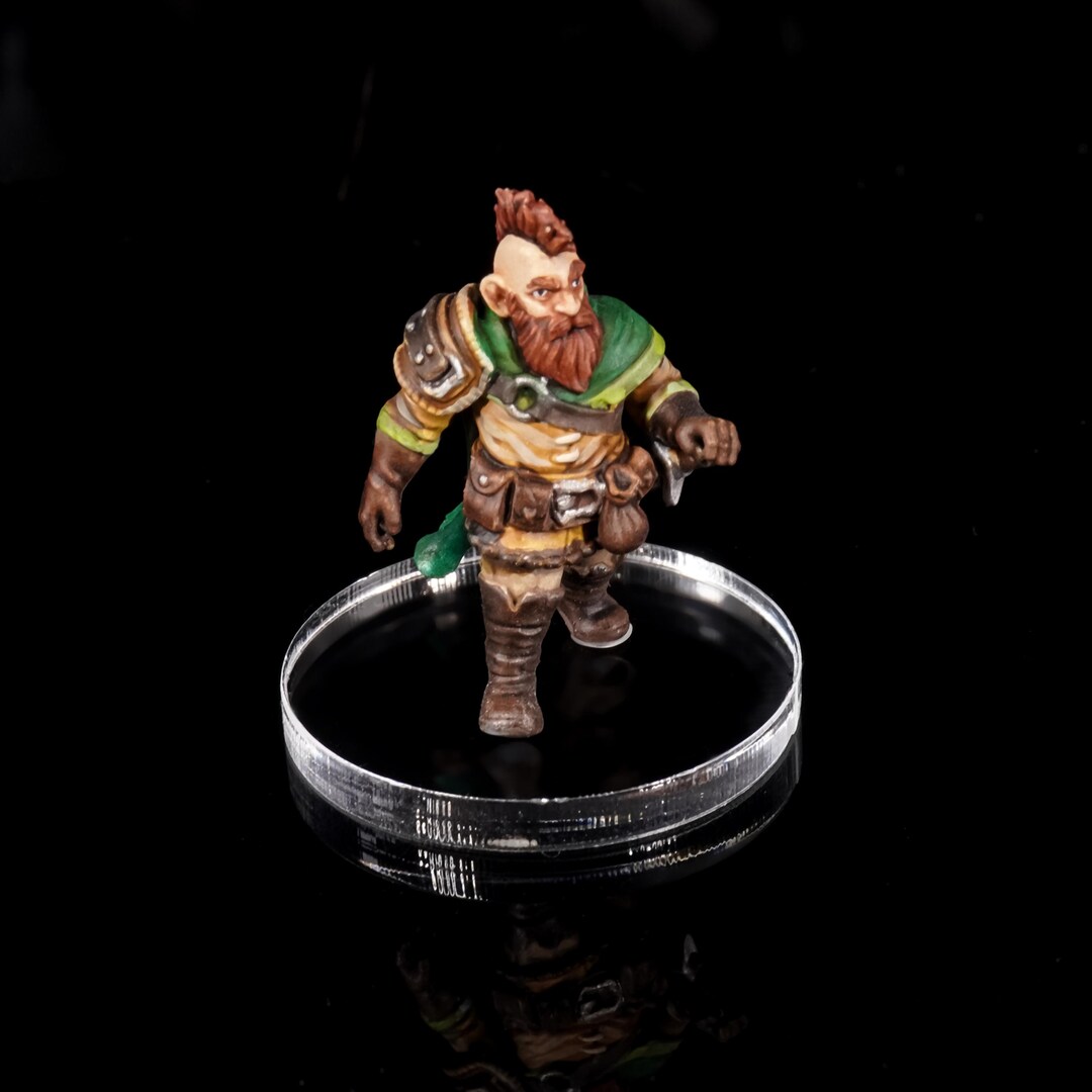 Pro-painted 28mm Male Dwarf Adventurer Miniature | 25mm Base | RPG Dnd ...