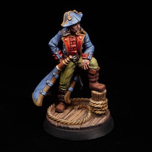 Pro gemalter Piratenkapitän Miniatur | DnD & Pathfinder NPC oder PC | Fantasy Figur Pirat für Tabletop RPGs und Kriegsspiele