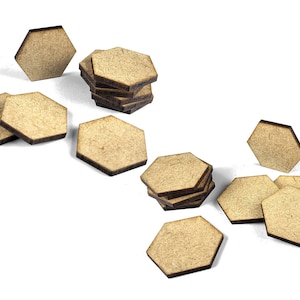 3mm HDF Bases hexagon, 25 mm 30 mm