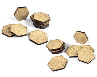 3mm HDF Bases hexagon, 25 mm 30 mm