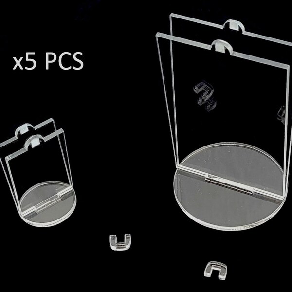 5 supports transparents en acrylique pour grille de 2,5 cm (1 pouce) personnages PNJ D&D monstres aucune colle nécessaire