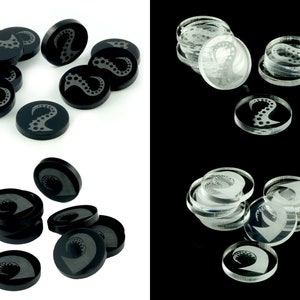 10 jetons tentacule, jeton monstre, jeton de ressource pour jeu de société RPG, jeu de guerre