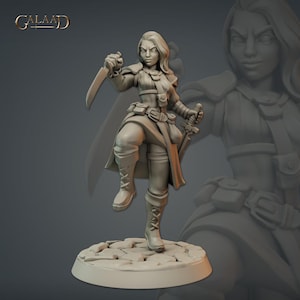 Female Rogue Bandit Thief 3d Print and Painting DnD Pathfinder Fantasy RPG NPC