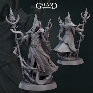 Elven Human Mage Wizard Spellcaster Sorcerer Priest with a staff 3d Print and Painting DnD Pathfinder Fantasy Rpg Tabletop Ttrpg Npc