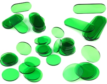 3mm Green Transparent Acrylic Bases