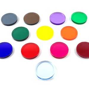 10 jetons de couleur transparents, effaçables à sec, jeton de ressource jeton monstre pour jeu de société RPG, jeu de guerre