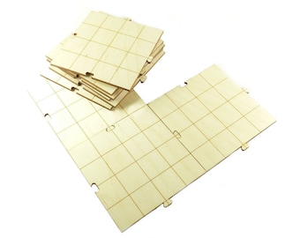 9 PCS modular plywood RPG board