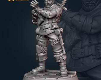 Human Warrior Fighter with Sword 3d Print and Painting DnD Pathfinder Fantasy Rpg Tabletop Ttrpg Npc