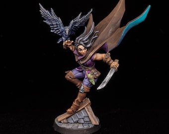 Pro Painted Miniature Female Rogue Assassin RPG DnD Dungeons and Dragons Pathfinder