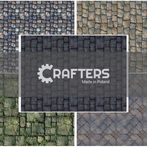 Paquete de cuadrícula de 40 archivos de textura de 1 pulgada - Dungeon Bricks 10 variantes