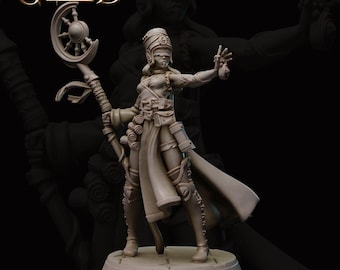 Female Priestess Mage Wizard 3d Print and Painting DnD Pathfinder Fantasy RPG Tabletop TTRPG NPC